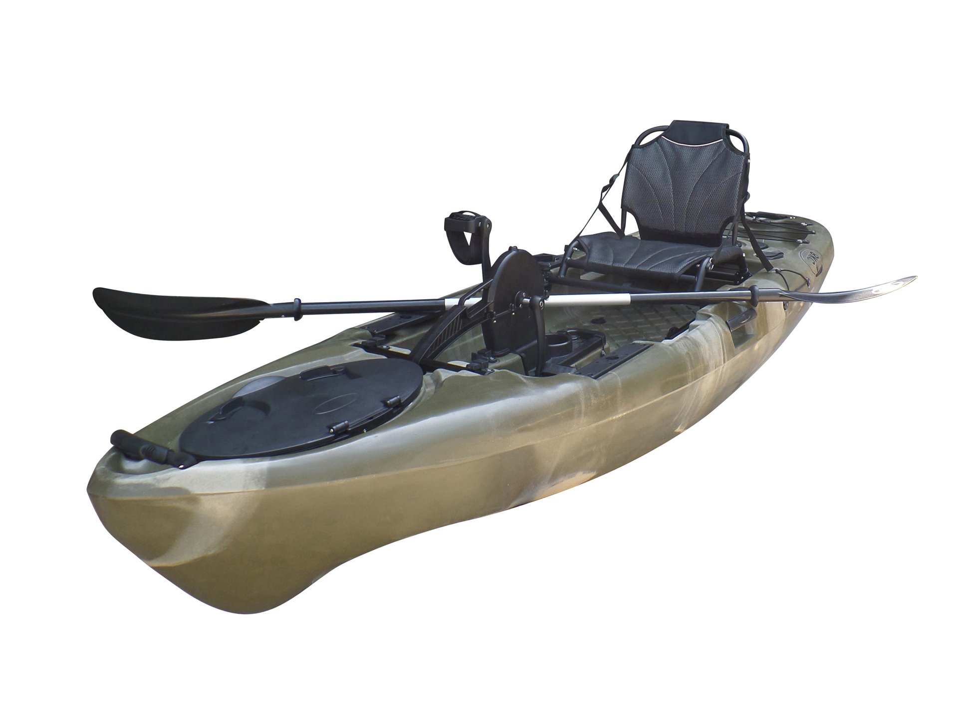BKC - PK11 Angler 10.5-foot Sit On Top Solo Fishing Kayak w