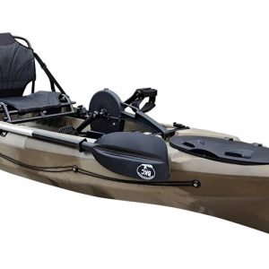 BKC - PK12 Angler 12-foot Sit On Top Solo Fishing Kayak w/ Instant Reverse  Pedal Drive, Hand Control Rudder, Paddle, and Upright Seat