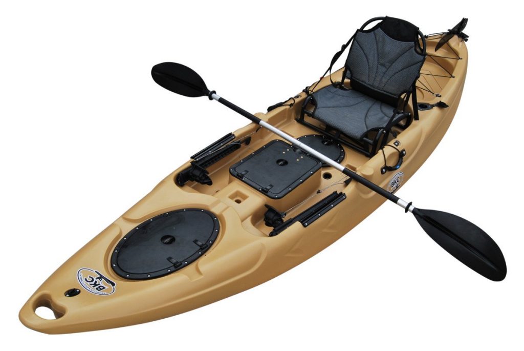 BKC RA220 11.5foot Solo Sit on Top Angler Fishing Kayak w/ Upright