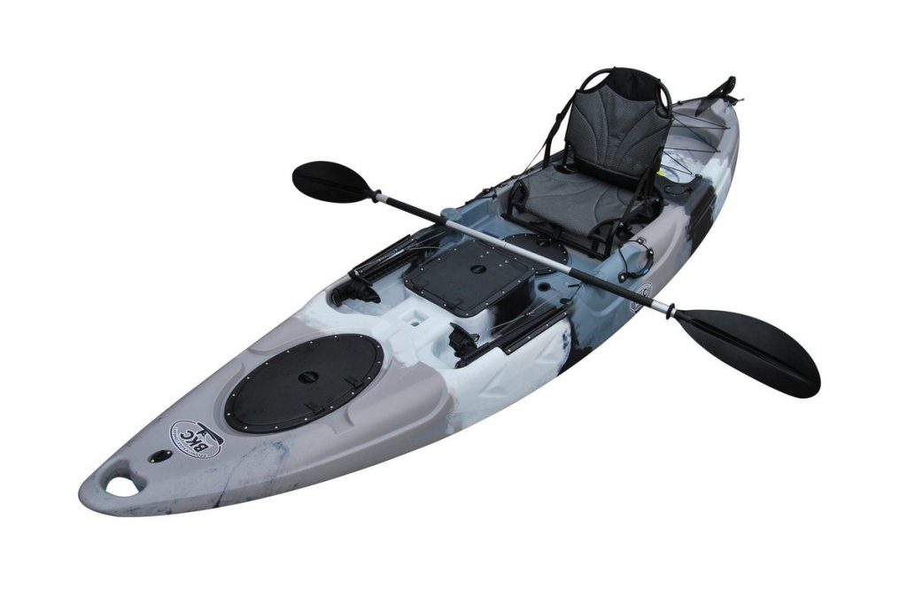 BKC - RA220 11.5-foot Solo Sit on Top Angler Fishing Kayak w/ Upright