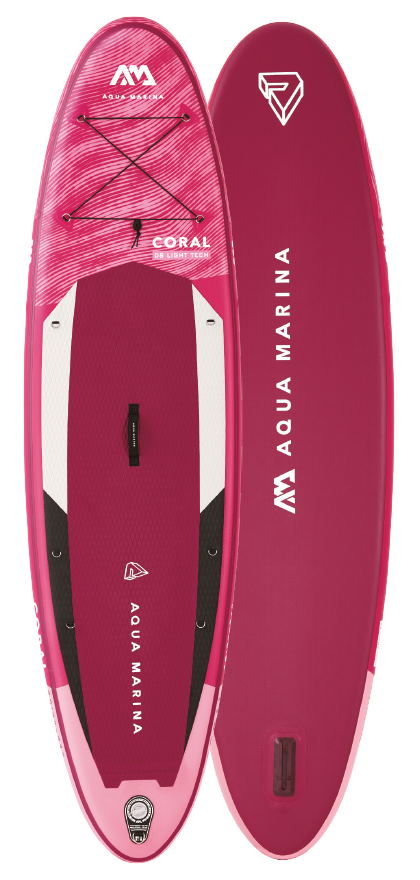 Aqua Marina Coral Touring – Touring iSUP, 3.5m/15cm, with paddle and coil leash – BT-22CTP